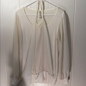 Honey punch long sleeve cream blouse